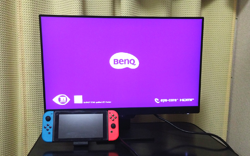 BenQ GW2490モニターとSwitchの画面比較