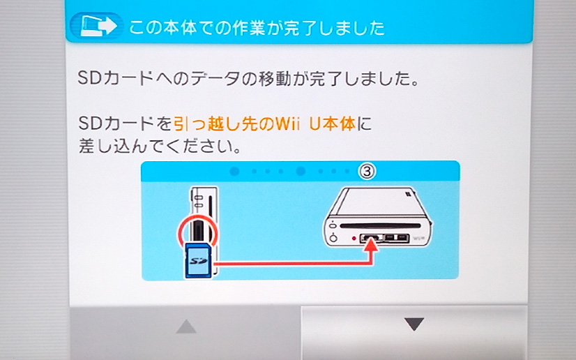 WiiのSDカードをWiiUに差し込む